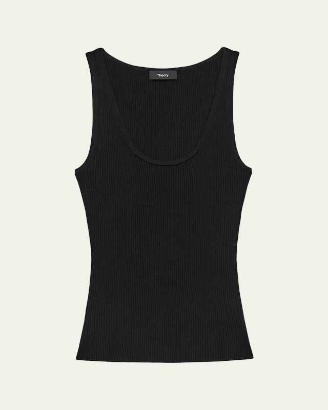 Scoop-Neck Ribbed Tank Top